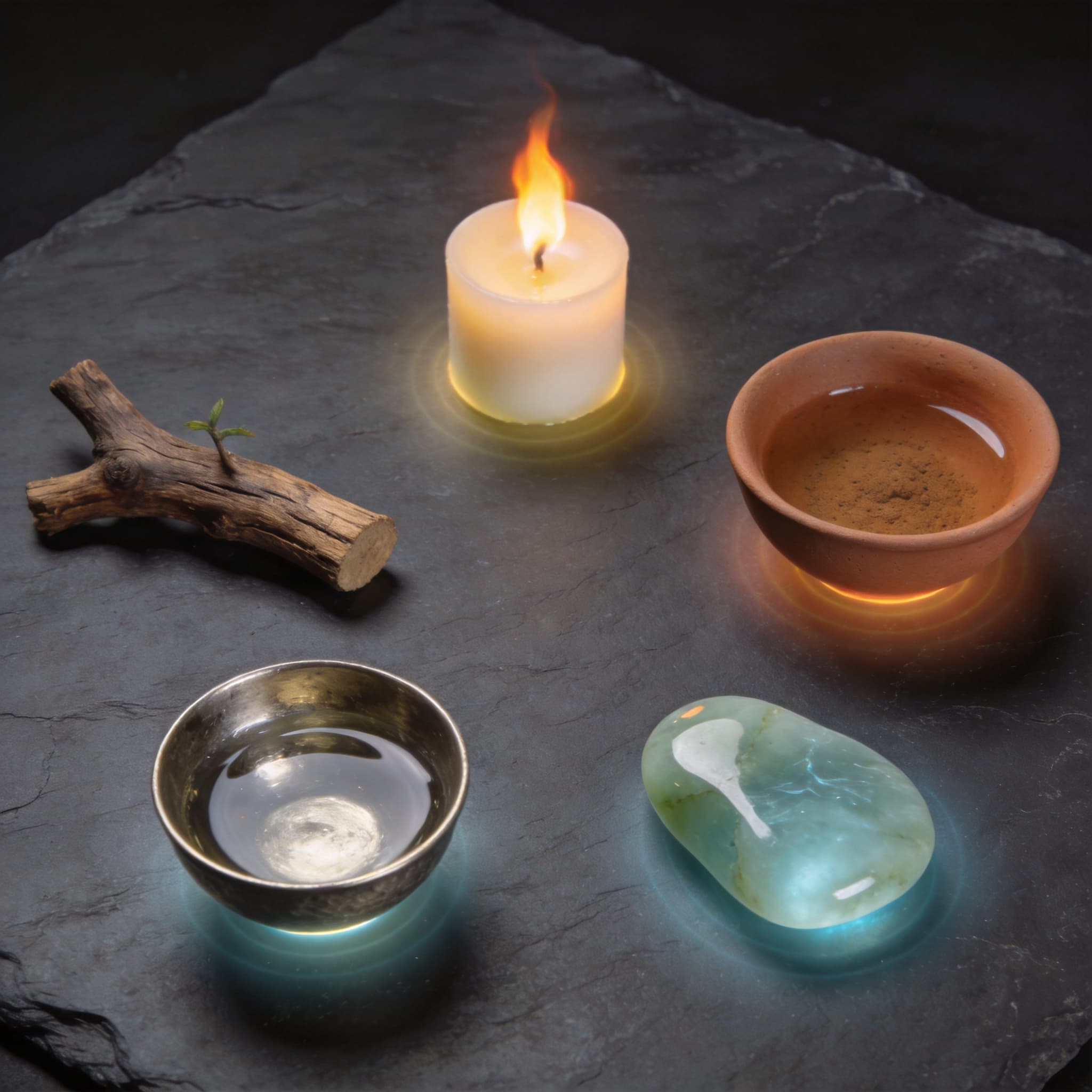 Five Elements arrangement in modern minimalist style