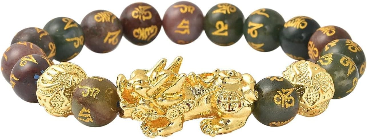 SHOP LC DELIVERING JOY Feng Shui Wealth Bracelet for Men Women, Beads Stretch...