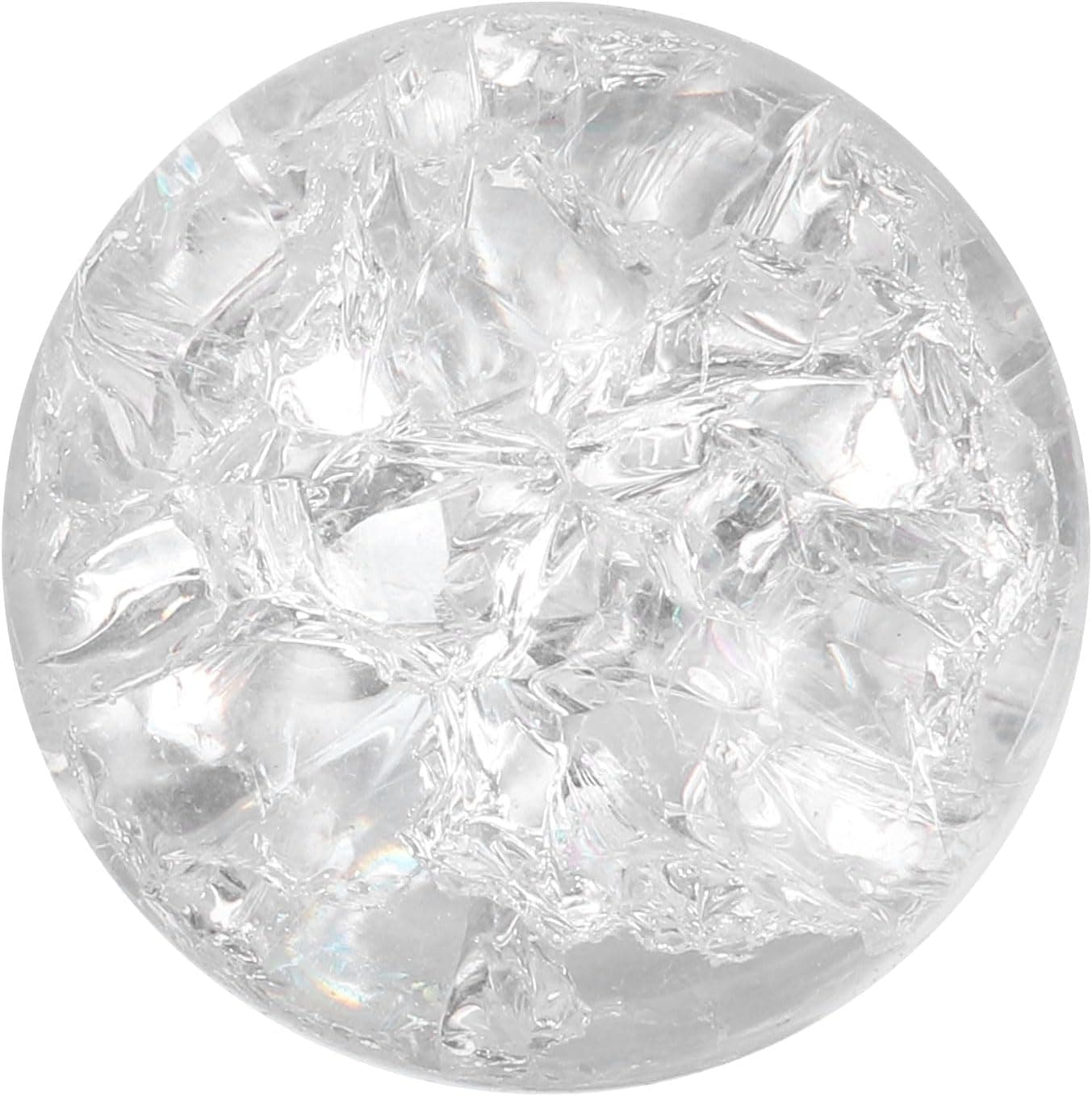 uxcell 30mm/1.2" Crystal Sphere Ball Ice Cracked Glass Solid Decorative Spher...