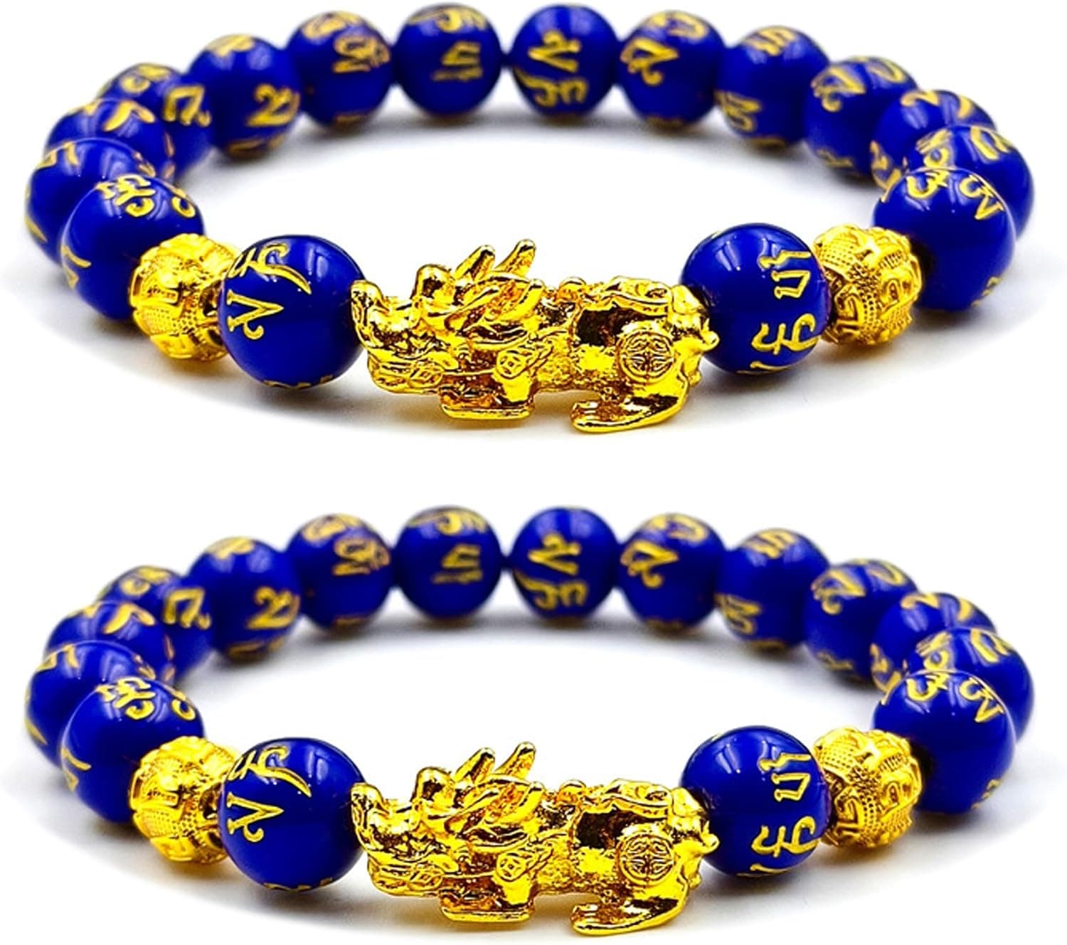 FengShui Bracelet for Men Women Wealth Good Luck Bracelet Black Obsidian Budd...