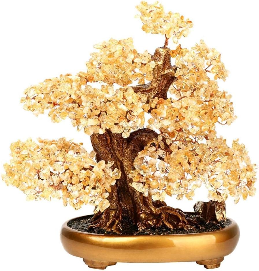 LEAFIS Natural Tree of Life (1,251 Gemone UNT) Cryal Tree with Healing Proper...
