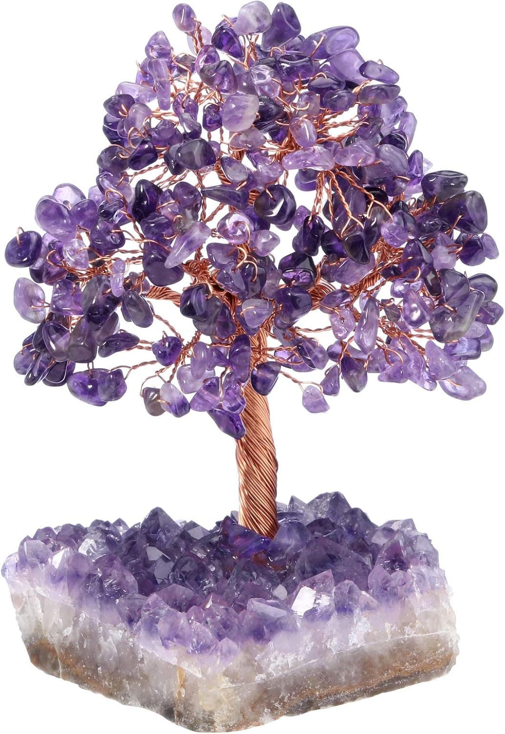 Jovivi Amethyst Healing Crystal Money Tree Home Decor Gifts