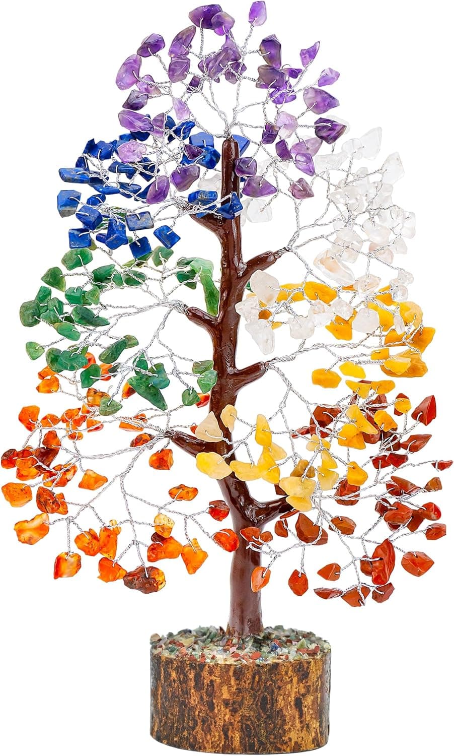 Crocon® 7 Chakra Tree of Life Crystal Gemstone Healing Stone 10-12 inch