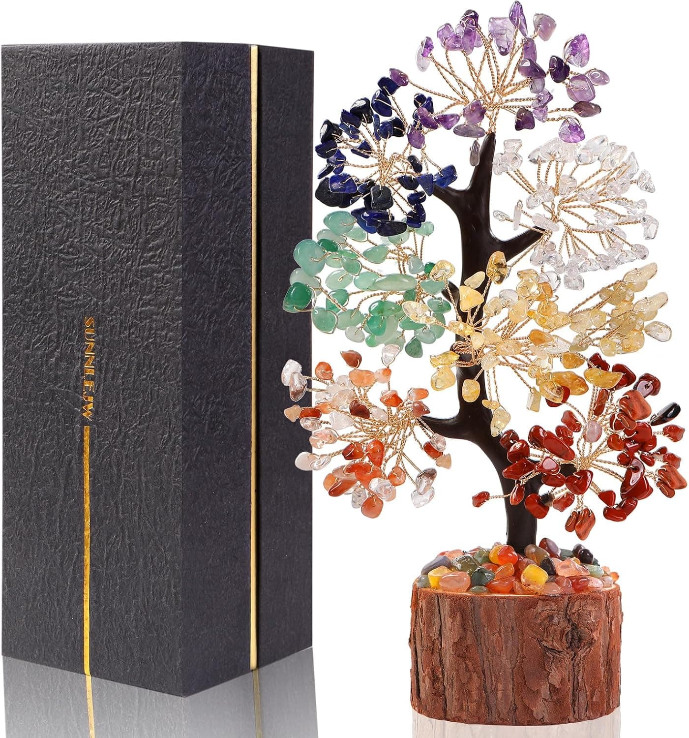 Sunnlejw 7 Chakra Crystal Tree of Life,Handmade Birthday Gifts for Women Mom ...