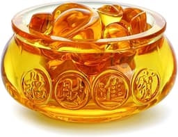 Handmade Golden Treasure Basin Feng Shui Wealth Decor