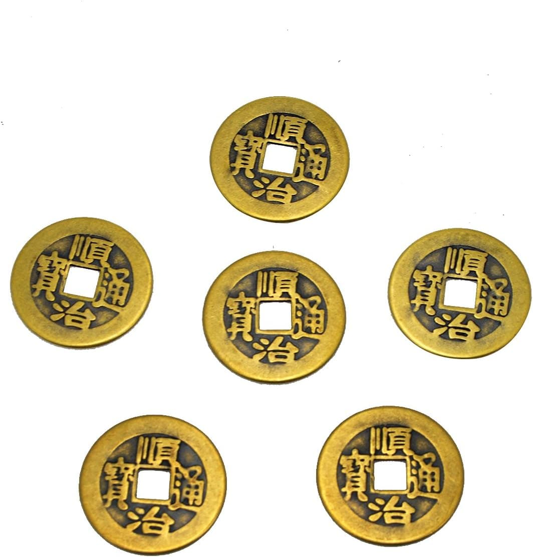 6pc Brass I Ching Divination Coins