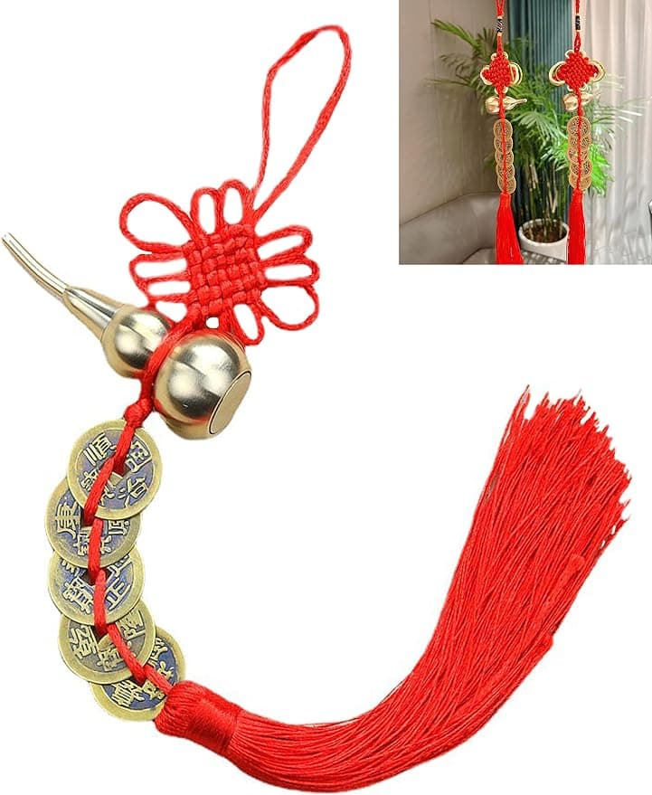 Metal Gourd 5 Coins Luck Charm