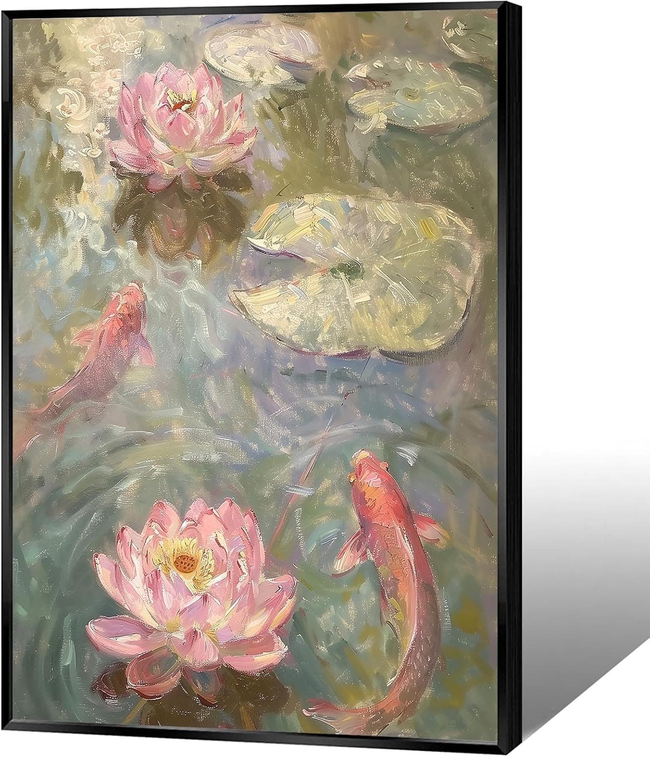 Koi & Lotus Feng Shui Canvas Art